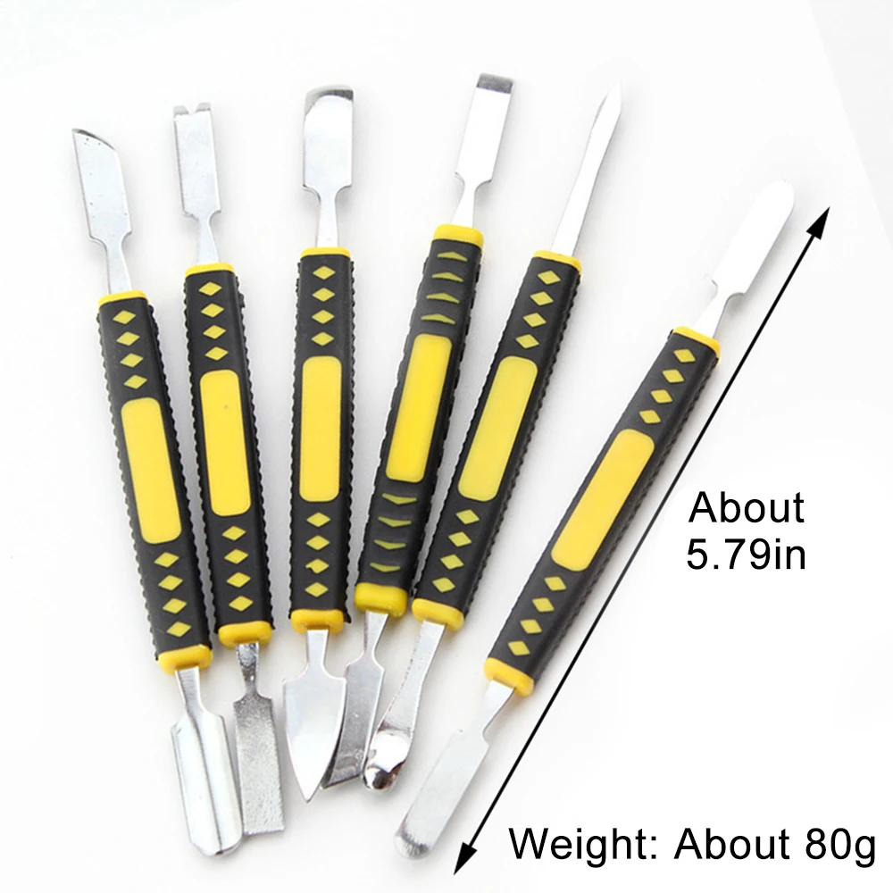 6pcs  Mini Metal Crowbar Prying Opening Repair Tool Multi HomeDisassemble Tool Electronic Spudger Mobile Phone Repair Tool