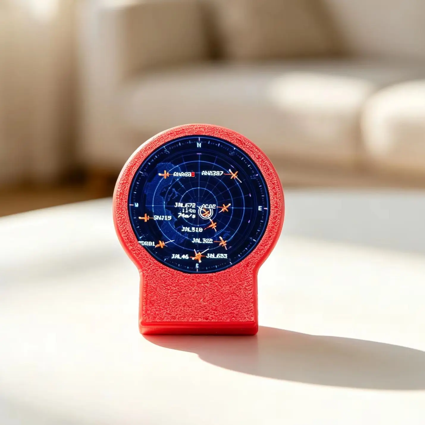 New USB-C Deskradar, Live ADS-B Flight Tracker Gadget with Sonar Grid Screen With 3D Printed Case Aviation Desk Decor