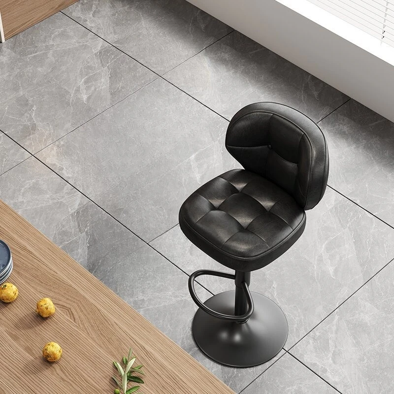 

height adjustment bar stool light luxury Household high bar chair Modern swivel барный стул высокий со спинкой room furniture