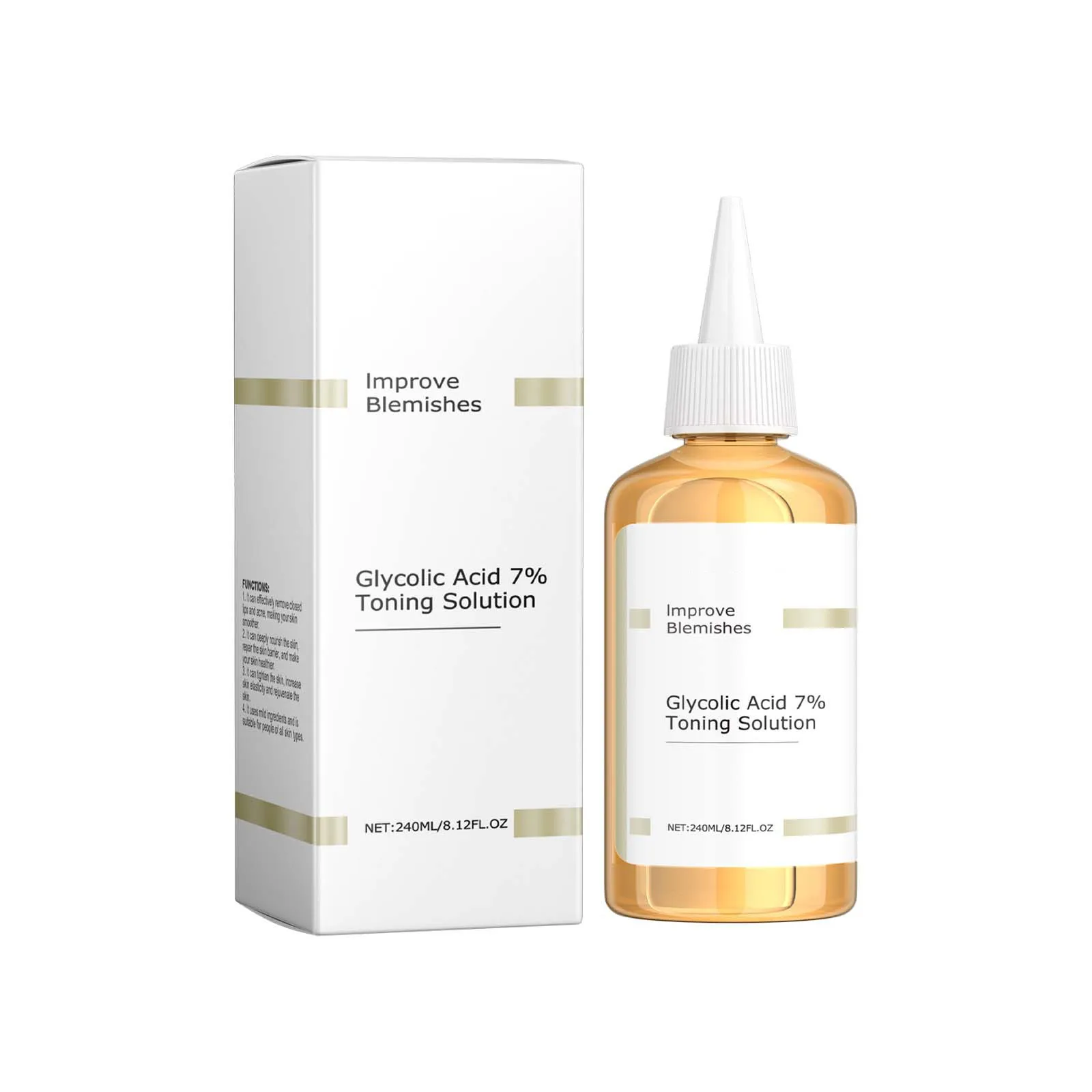 7% Glycolic Acid Toning Solution Ordinary Acne Remover Lifting Firming Wrinkles Glowing Facial Skin Care Glycolic Acid Toner New