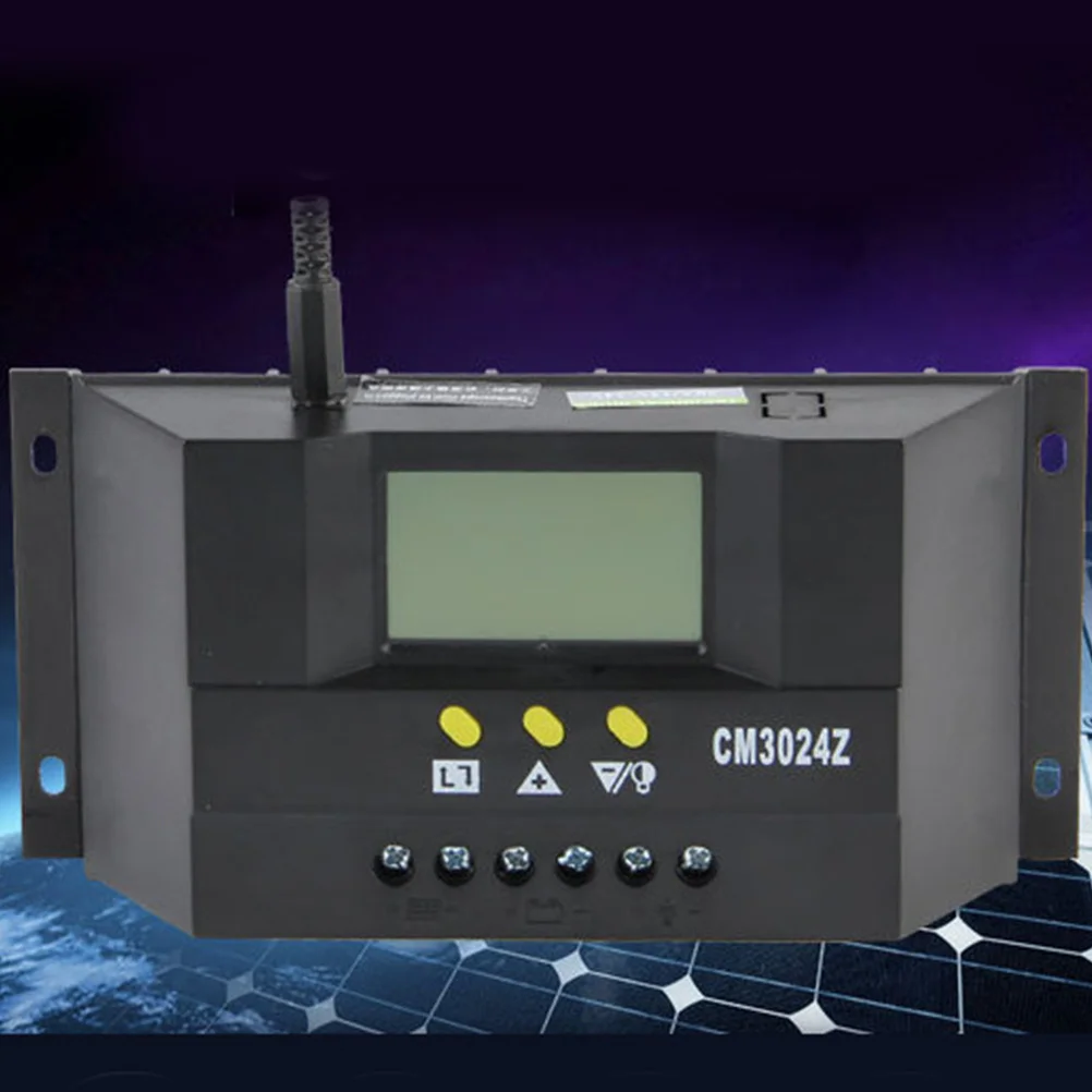 Kontroler ładowania paneli słonecznych CM3024Z 30A 12V 24V PWM z zabezpieczeniem przed odwrotną polaryzacją i przeciążeniem dla użytku domowego