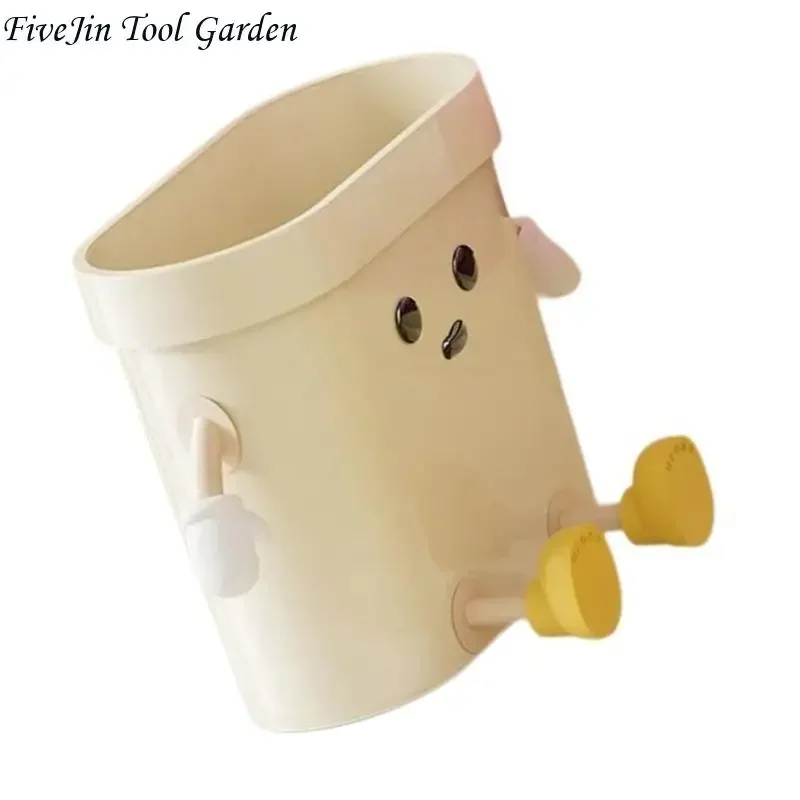 

Garbage bin for home use, high-end feel, toilet with cute style, large capacity, clamp ring, plastic