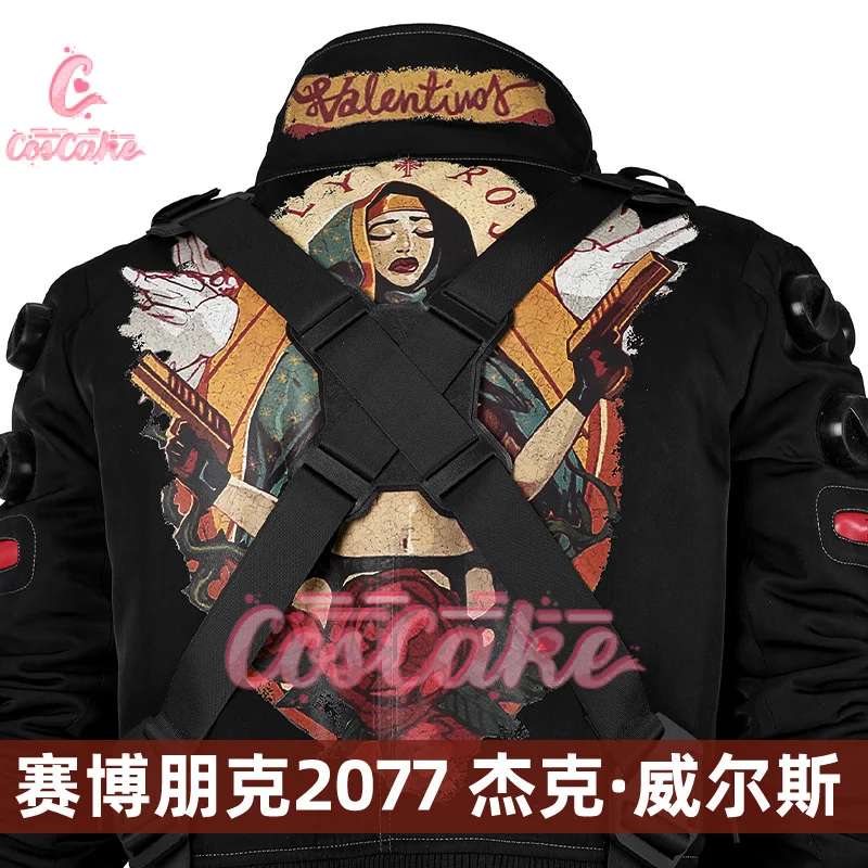 Punk 2077 Jackie Welles Cosplay Costume Leather Jacket Welles Coat Shirt Pants Halloween Carnival Party for Women Men Coscake