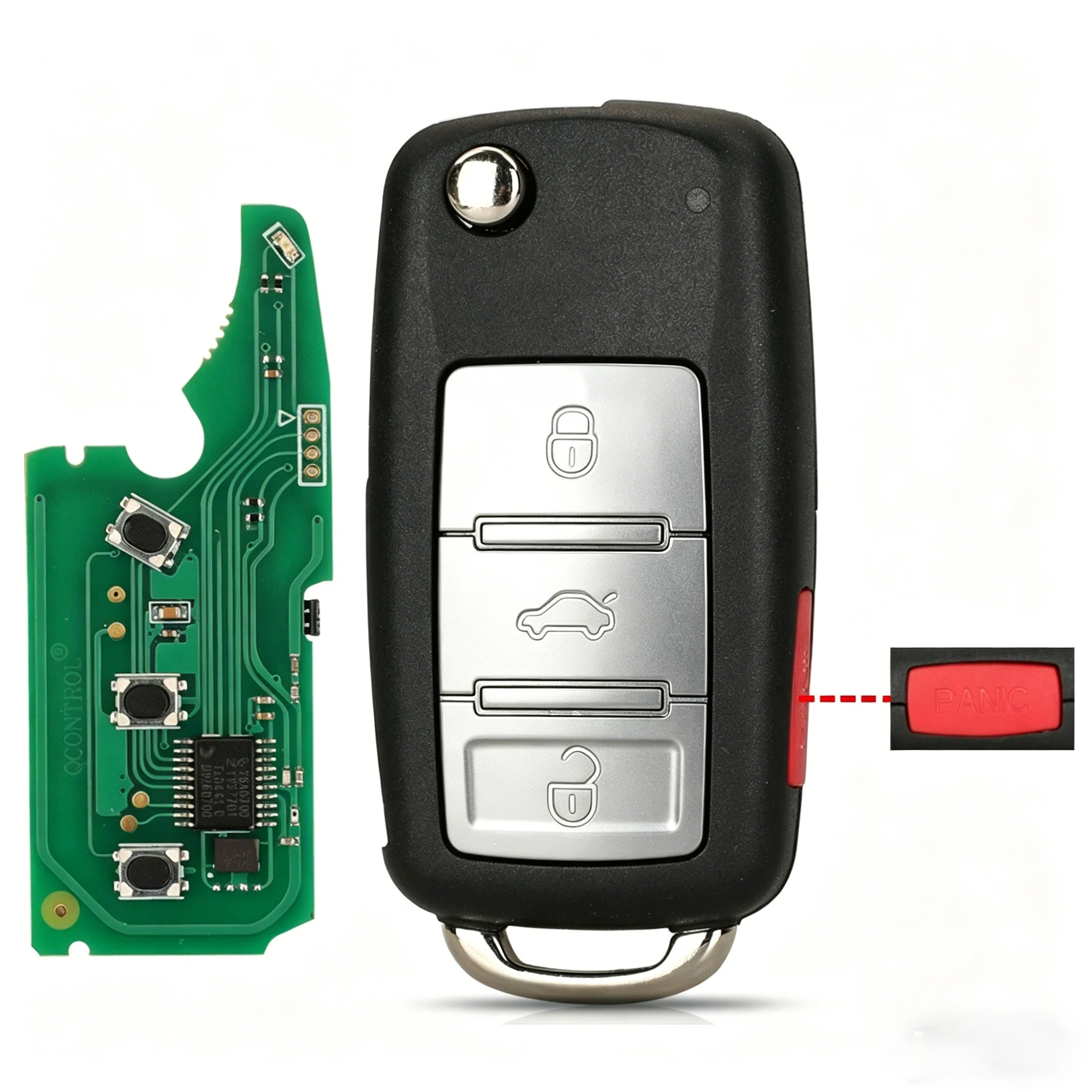 3D0959753AK With ID 46-PCF7946 Chip 315/433Mhz Car Remote Key 3/4 Buttons For Volkswagen VW Touareg Phaeton 2002-2012 view 6