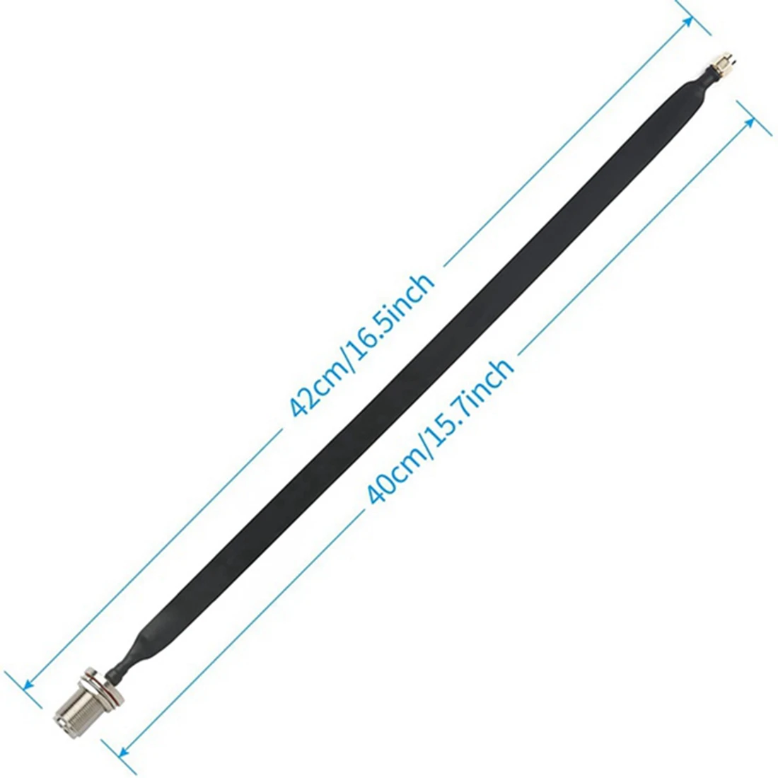 2Pcs Flat Cable N Female to RP-SMA Male Window and Door Feedthrough Extension Coaxial Adapter Cable for LoRa WiFi LoRaWa