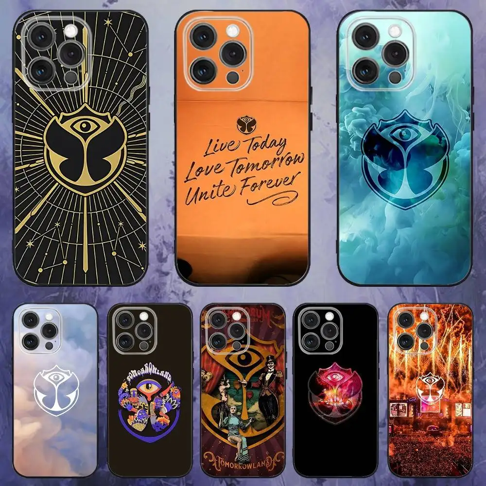 

Tomorrowland Phone Case For iPhone 17,16,15,14,13,12,Pro,Max,Plus,E,SE4,Air,Mini Black Soft Box