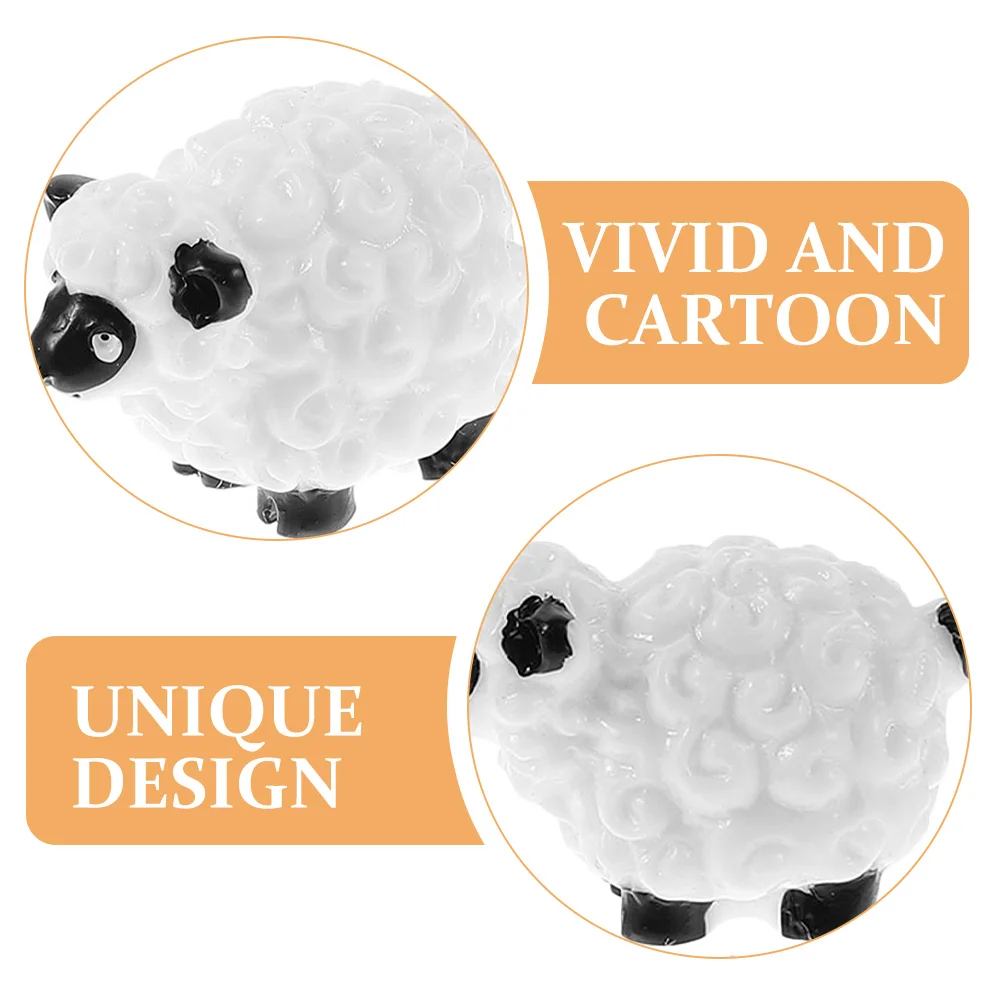 

20 шт. микро пейзажный орнамент, мини-овца, декор, мх, милые фигурки, миниатюрные животные, смола, сад