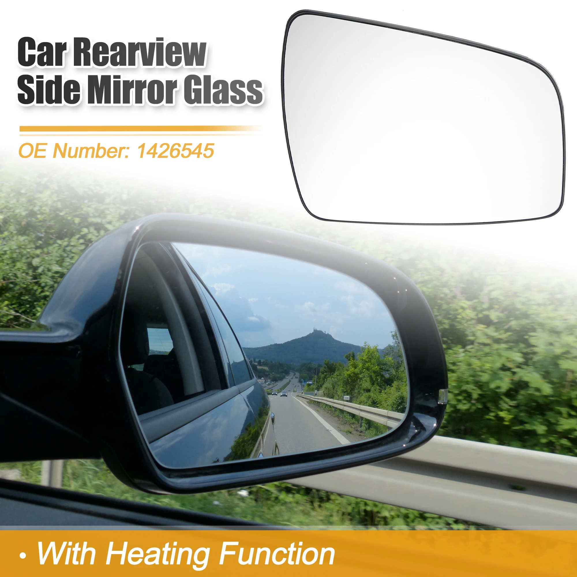 

UXCELL Car Left Right Side Rearview Heated Mirror Glass with Backing Plate for Opel Zafira B 2005-2008 1426545