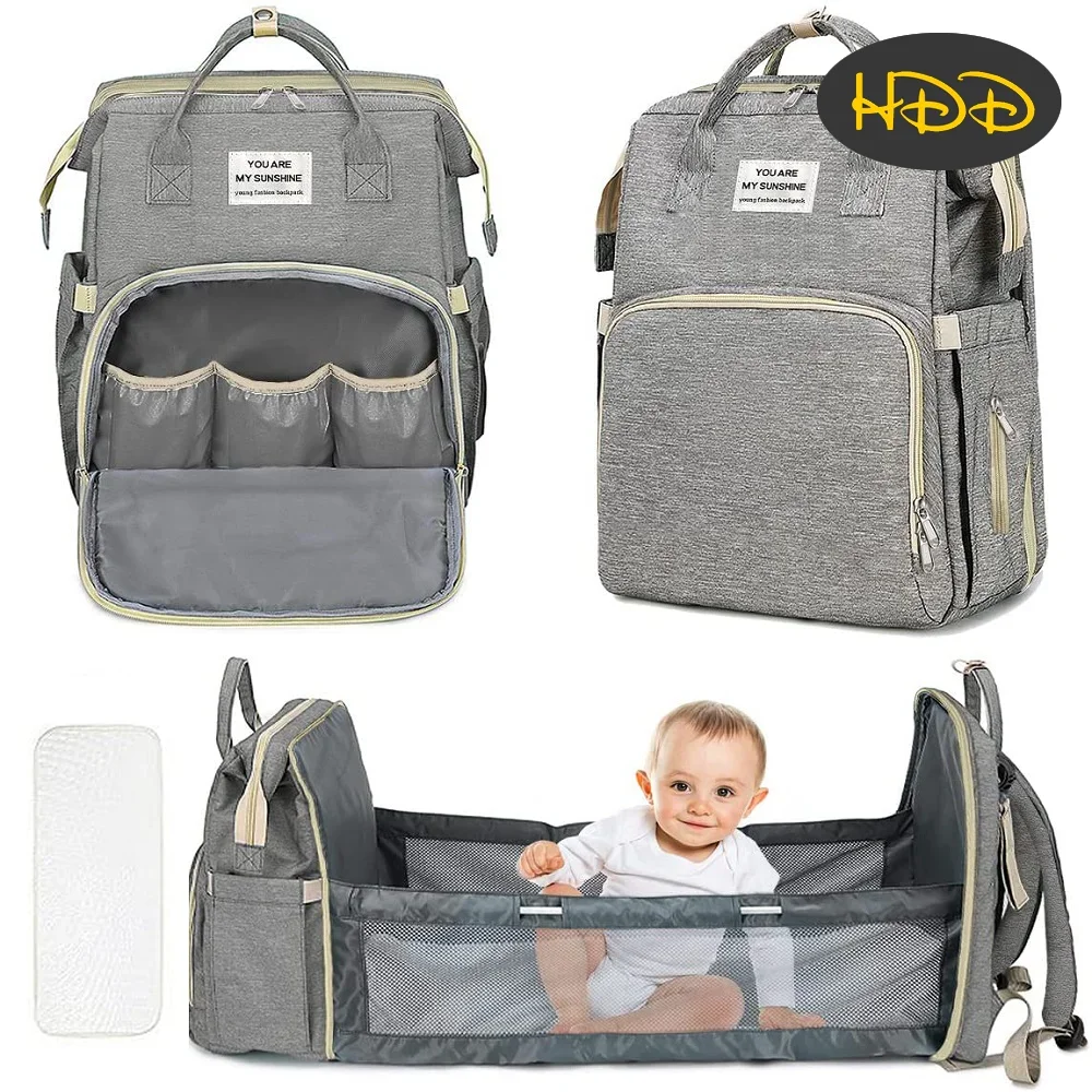 HDD Diaper Bag Backpack, Large Capacity, Waterproof, Portable - Multifunction Maternity Baby Nappy Changing Bag