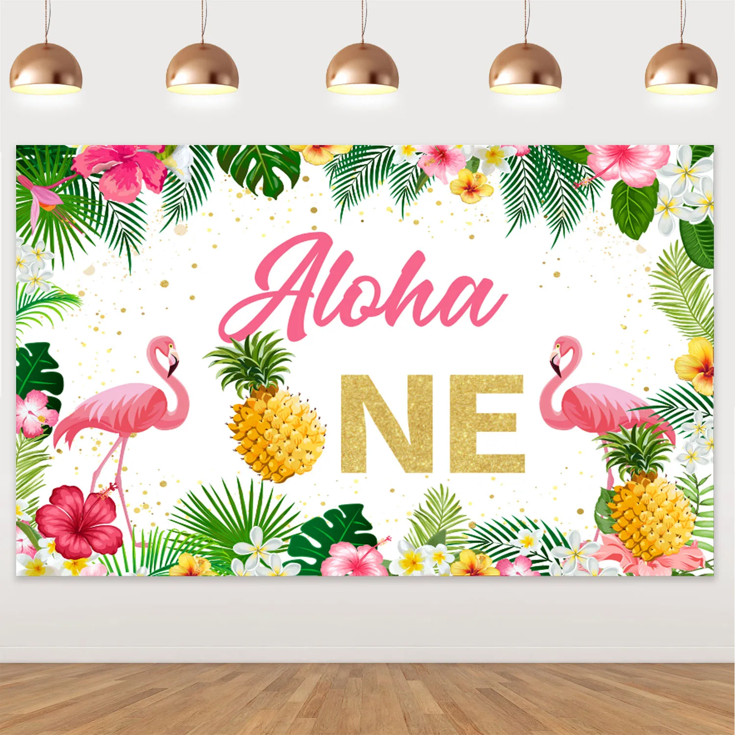 

Summer Fruit Pineapple First Birthday Backdrop Hawaiian Tropical Floral Aloha One Party Background Kids Happy 1st Birthday Decor