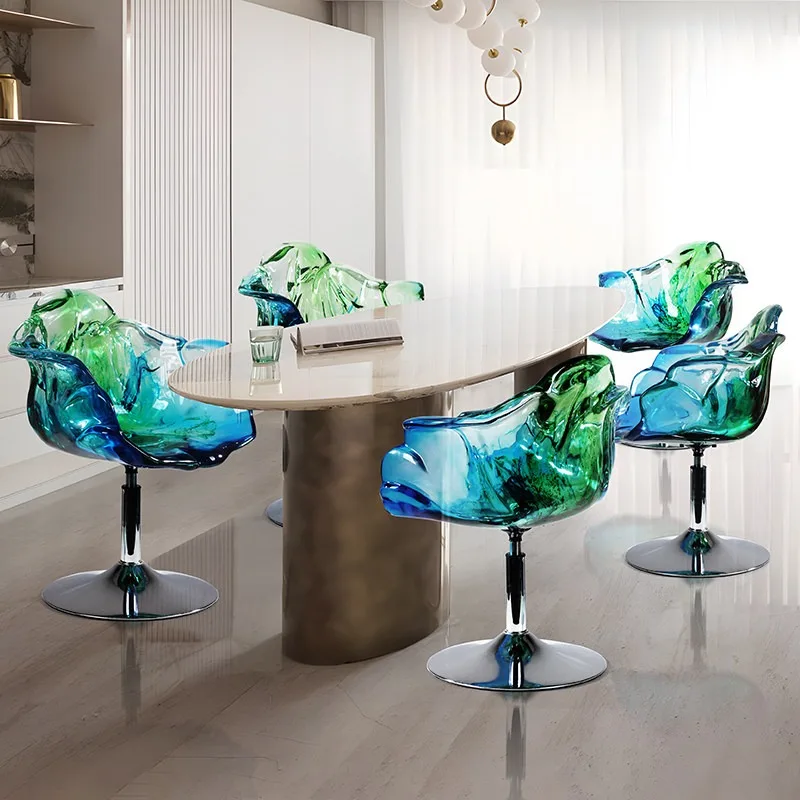 

Resin Petal Chair, Rotatable Dining Chair