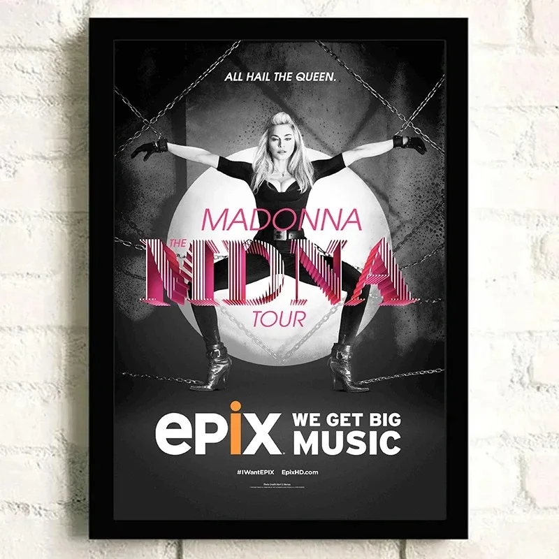 Madonna Singer Poster Gallery Prints Retro Black and White Photos Canvas Printing Front for Wall Art Decoration Hanging Painting