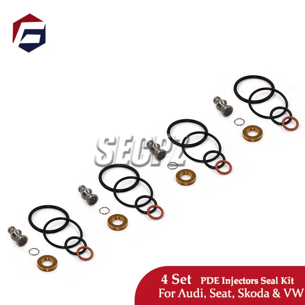 4 Sets PDE Injectors Seal Kit FOR Audi Seat for Skoda for VW Seat 1.9TDI #1417010997 038198051B Replacement Accessories