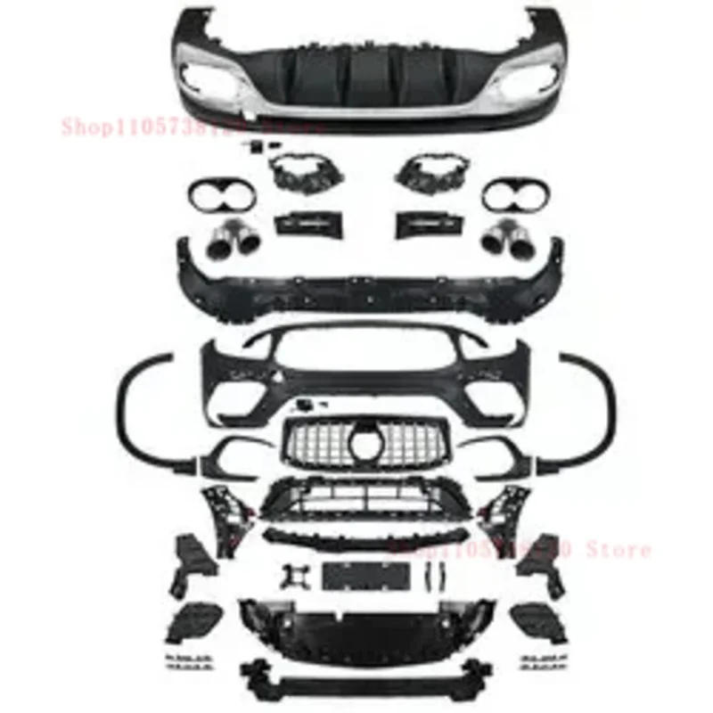 Factory Hot Selling High Quality Front Rear Bumper With Grille Modified GLB4 Car Body Kit GLB Class X - 5