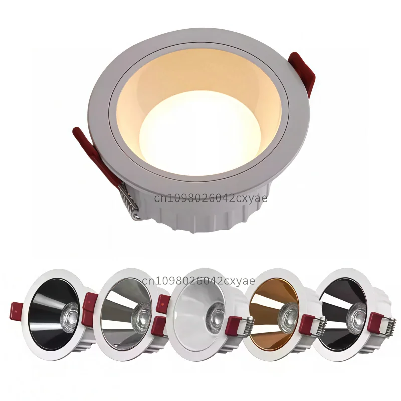 Dimmable Anti-Glare LED Downlights and Spotlights, AC110V-220V Ceiling Lights, COB Kitchen and Living Room Indoor Lighting Bulbs