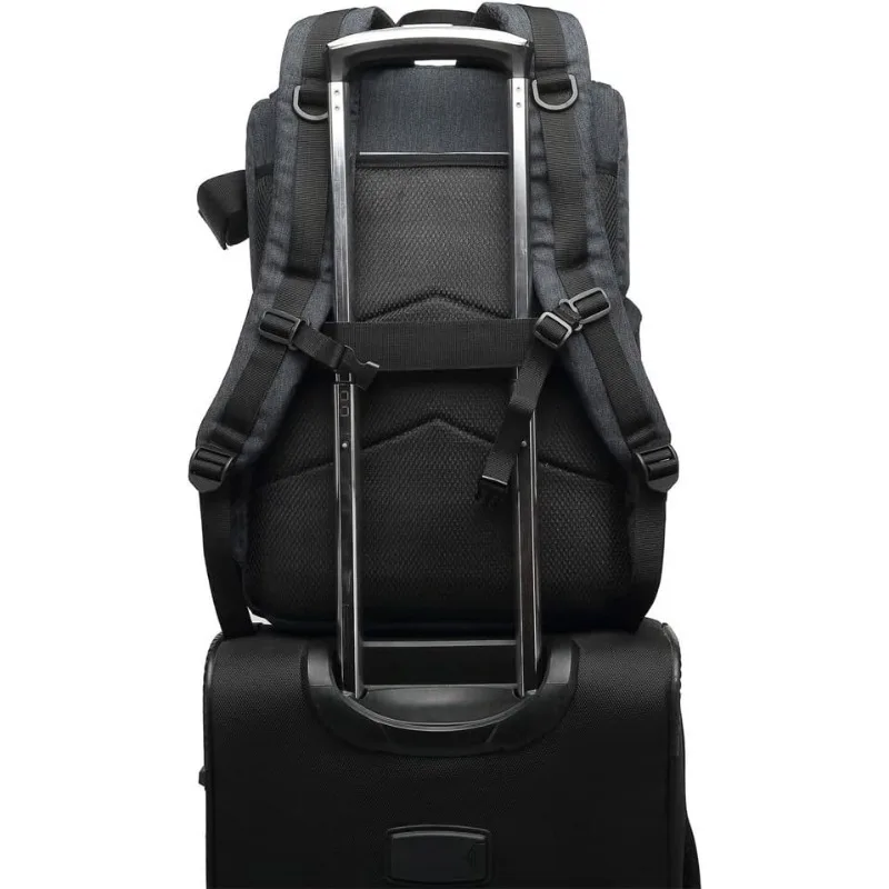 Camera Bag Travel Business Large Capacity Camera Case with Rain Cover Backpack Shoulder with 15in Laptop Compartment  Tripod