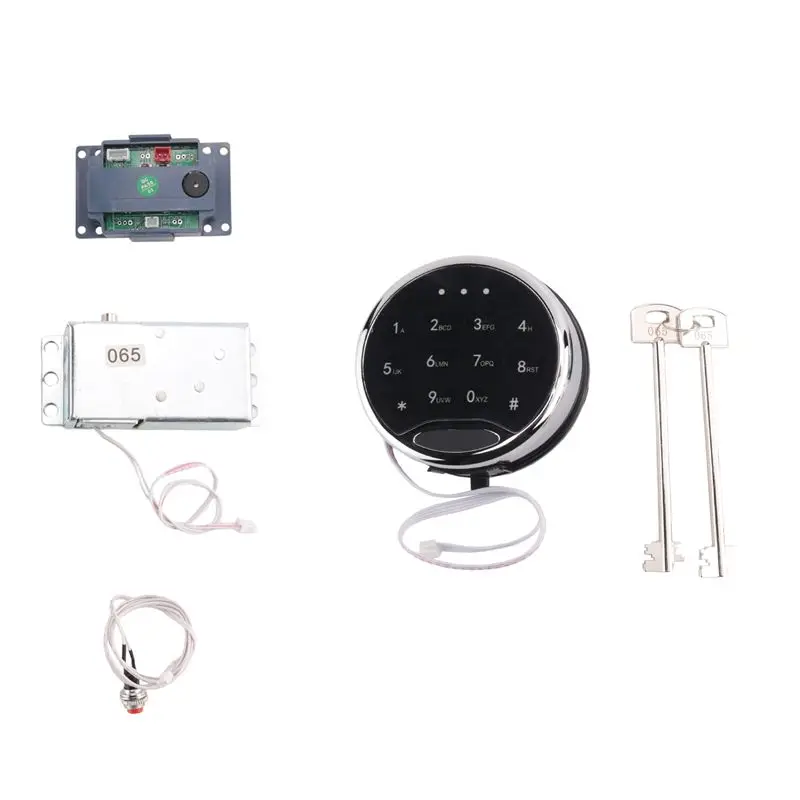 B27B Safe Lock Replacement Electronic Safe Lock Kit Touch Pad/Keypad With Solenoid Lock 2 Override Keys