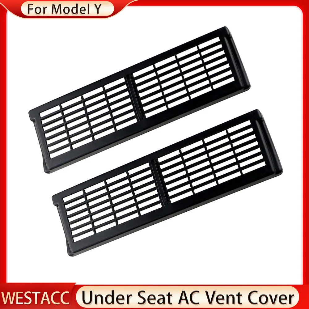 Car Rear Under Seat AC Vent Cover per Tesla Model Y Modely 2020-2023 2Pcs Anti Dust Air Conditioner Outlet Pad Case accessori