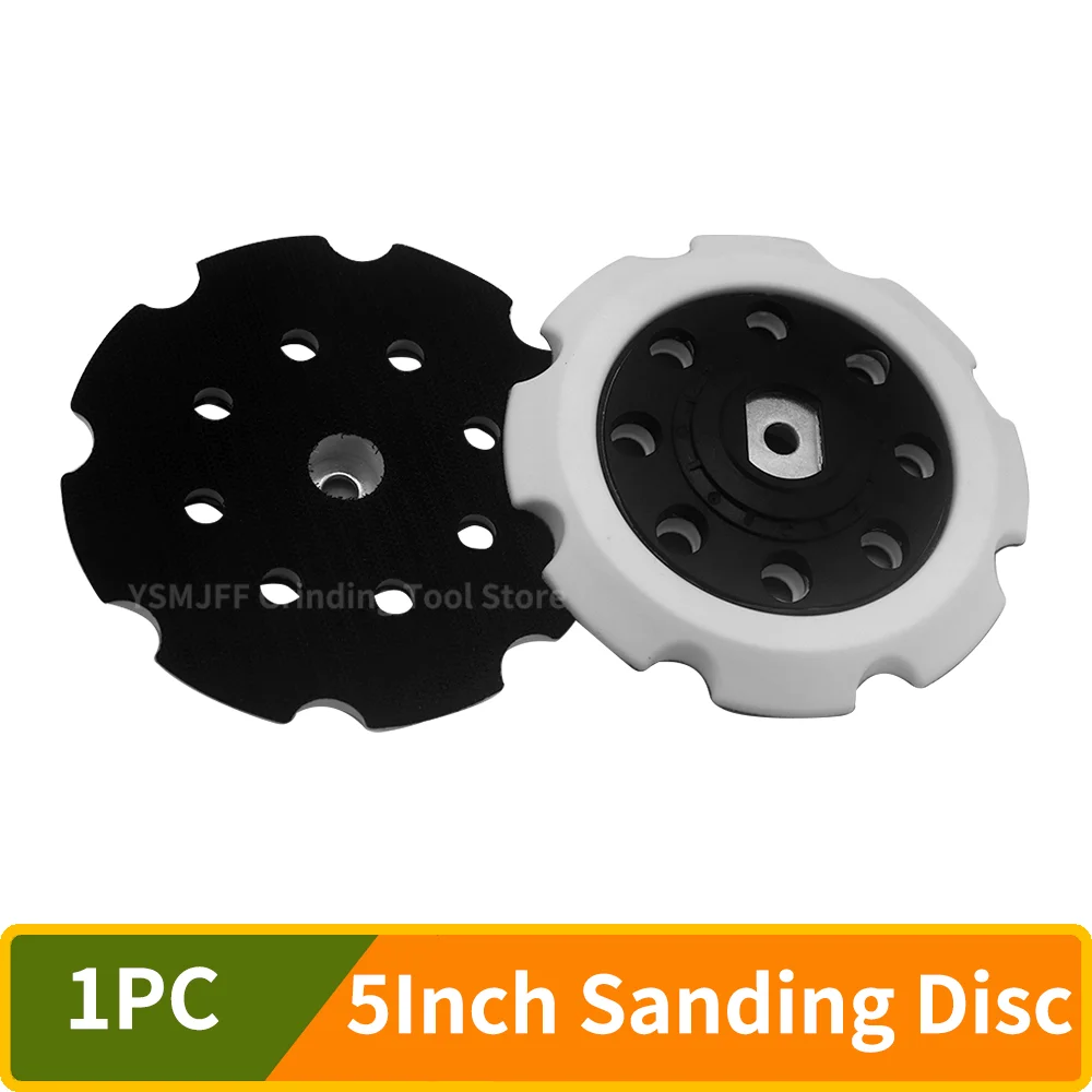 1PC 5 Inch 8 Hole Sanding Disc Backing Plate 125mm with Hook & Loop, for Random Orbit Polisher, Compatible with Makita 197922-4