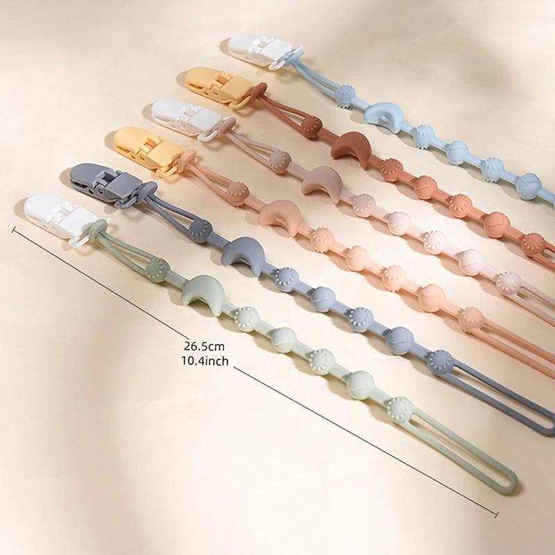 Silikon-Clip-Set für Baby-Schnullerketten: Schnuller-Nippelhalter und Beißspielzeug, ideales Geschenk für Babys