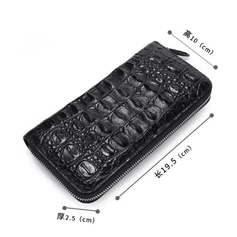 2024 Fashion Business Men\'s Alligator Wallets Crocodile Genuine Leather Long Organizer Wallet Boy Brand Luxury Card Holder Purse