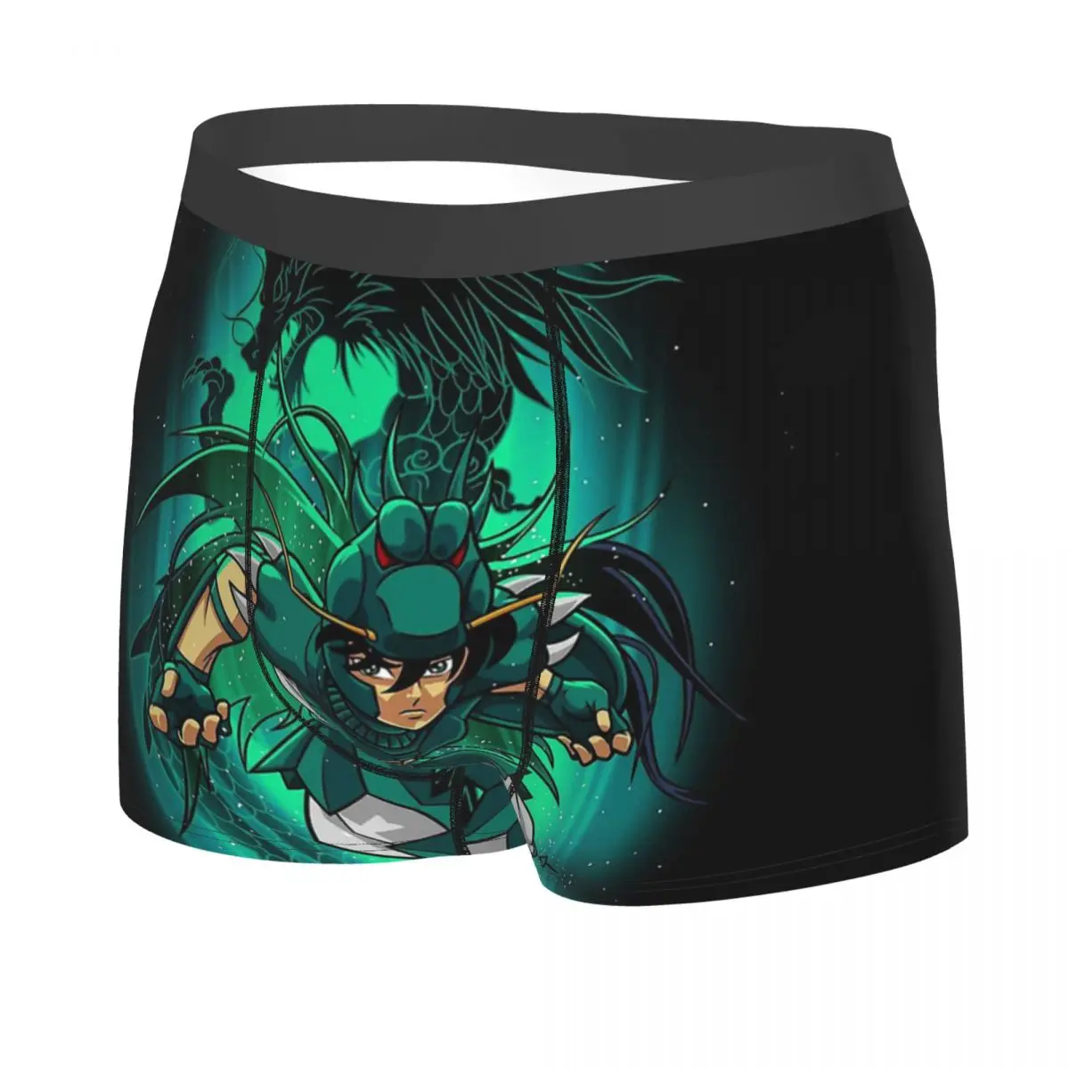 Shiryu Of Dragon Man's Boxer Briefs Underwear Saint Seiya Adventure Anime Highly Breathable High Quality Gift Idea