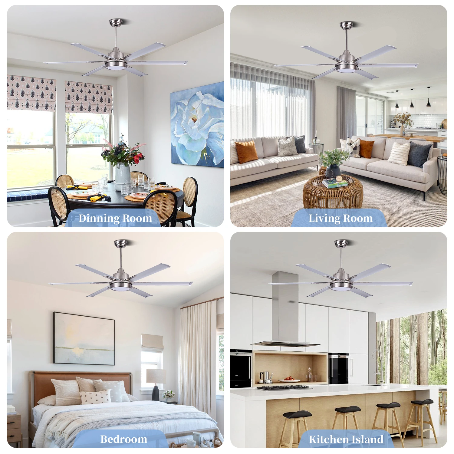 Industrial  Large Aluminum 60  - Ceiling Fan 60 Inch Industrial 评论和价格