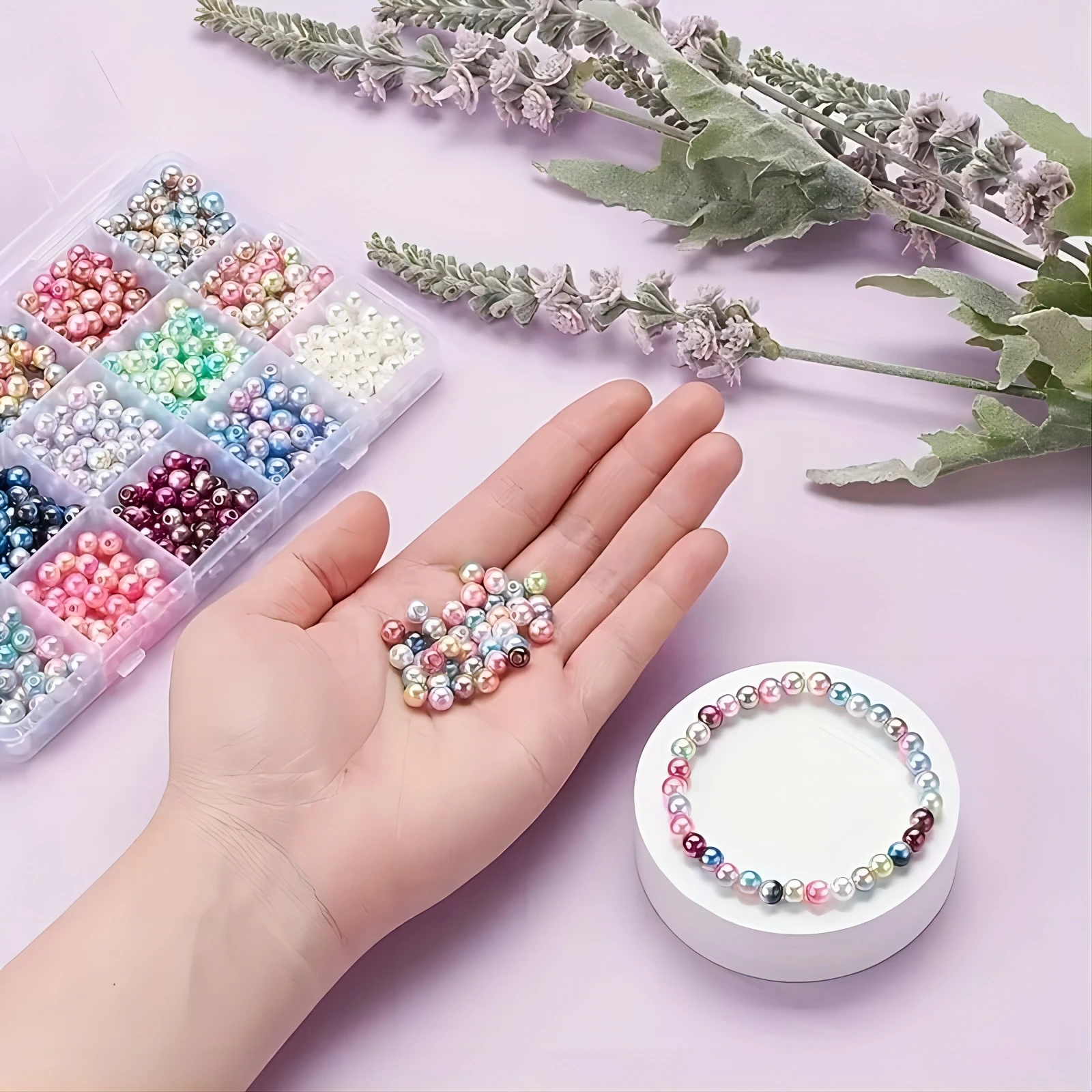 Mermaid Diy Box Set Of About 900 Pieces Suitable For Making Jewelry Bracelets, Necklaces And Earrings
