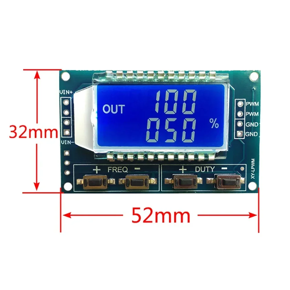 Signal Generator PWM Pulse Frequency Duty Cycle Adjustable Module LCD Display 1Hz-150Khz 3.3V-30V PWM Board Module