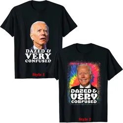 Biden Dazed and Very Confused Tiedye Funny T-Shirt Humor Funny Anti Joe-Biden Political Joke Clothes Streetwear Graphic Tee Tops