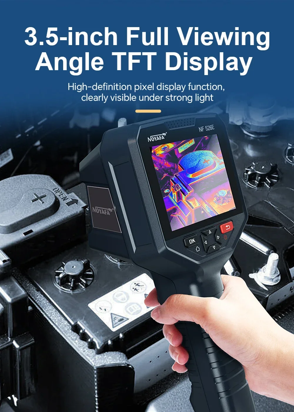 Noyafa NF-526E Wärmebildkamera für Industrielle Inspektion Reparatur Fußbodenheizung HD 256 X 192 Pixel Infrarot-Wärmebildgerät – Detail 4