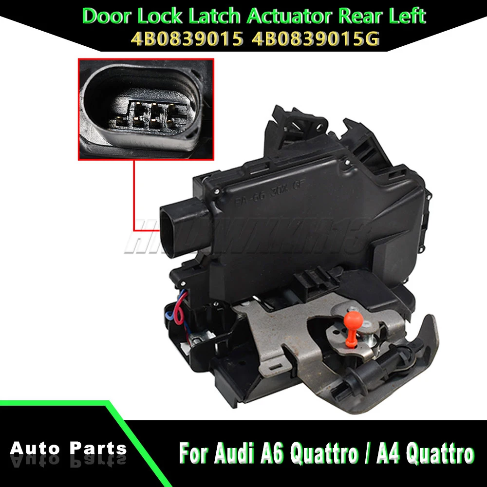 

4B0839015 4B0839015G 7pins Door Lock Latch Actuator Rear Left Driver Side For Audi A6 Quattro S6 4B,C5 / A4 Quattro S4 B6