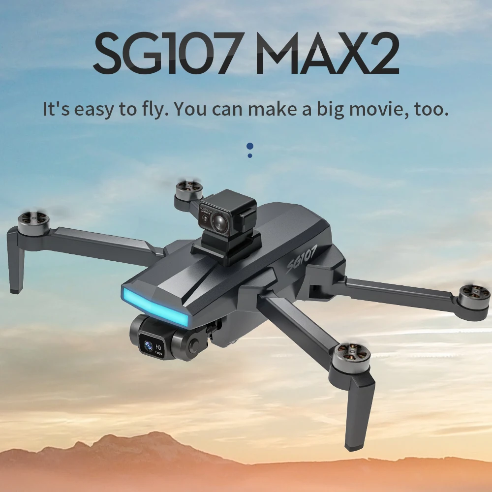 

HOT SG107MAX2 Mini Drone WIFI 4K HD Dual Camera FPV Optical Flow Gesture Control Quadcopter Profesional Rc Drone