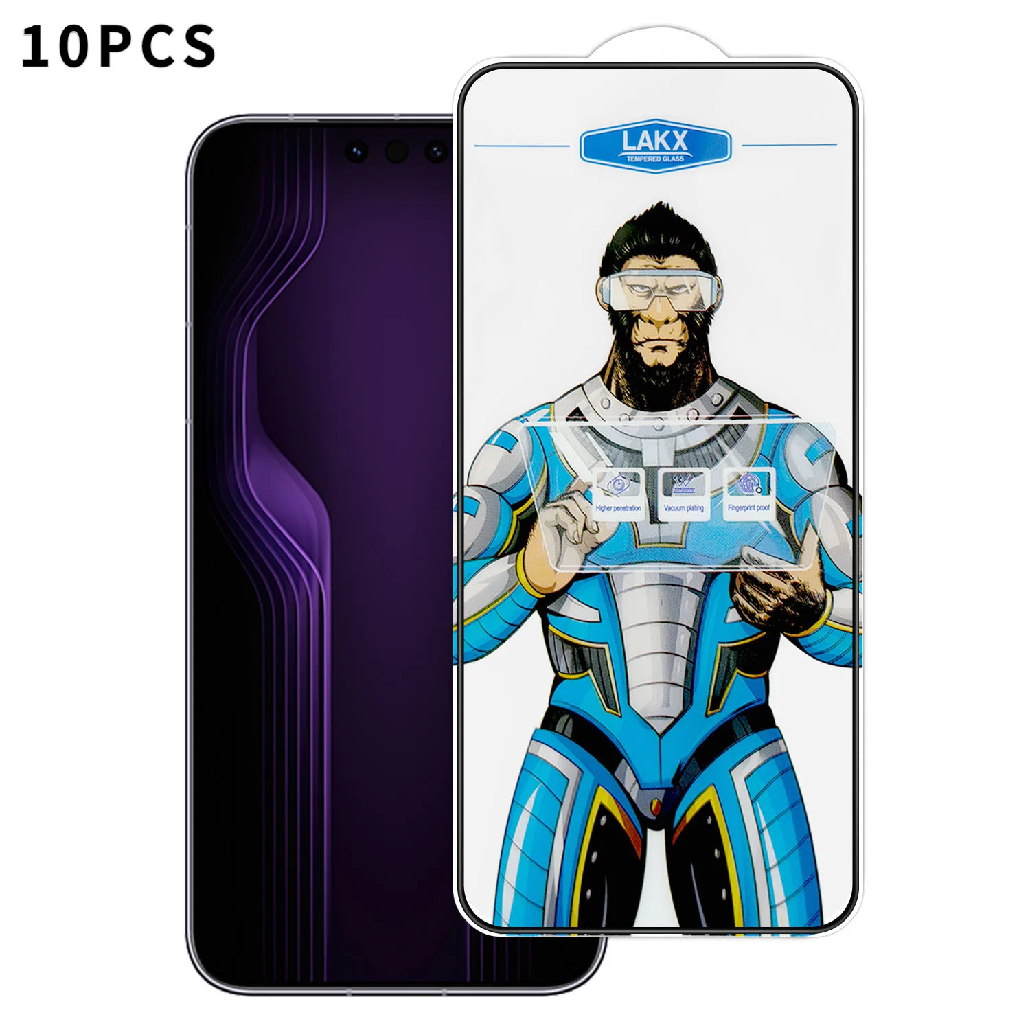 

For Huawei Mate 80 RS Ultimate 10Pcs High Definition Tempered Glass Anti-fingerprint Anti-static Electroplating Full Screen Prot