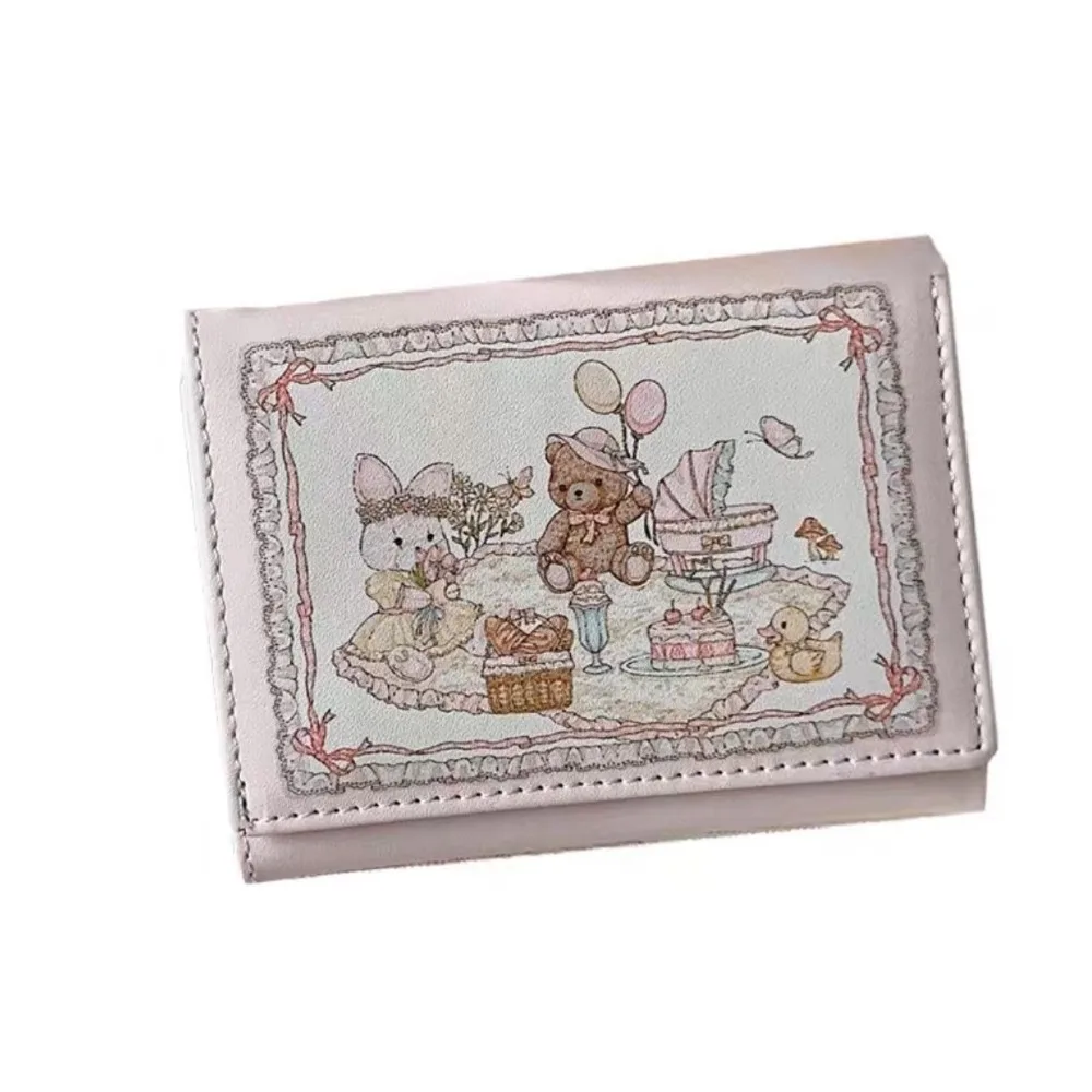

Fashion Bear Women's Wallet Design Rabbit Coin Purses Foldable Portable PU Leather Purses