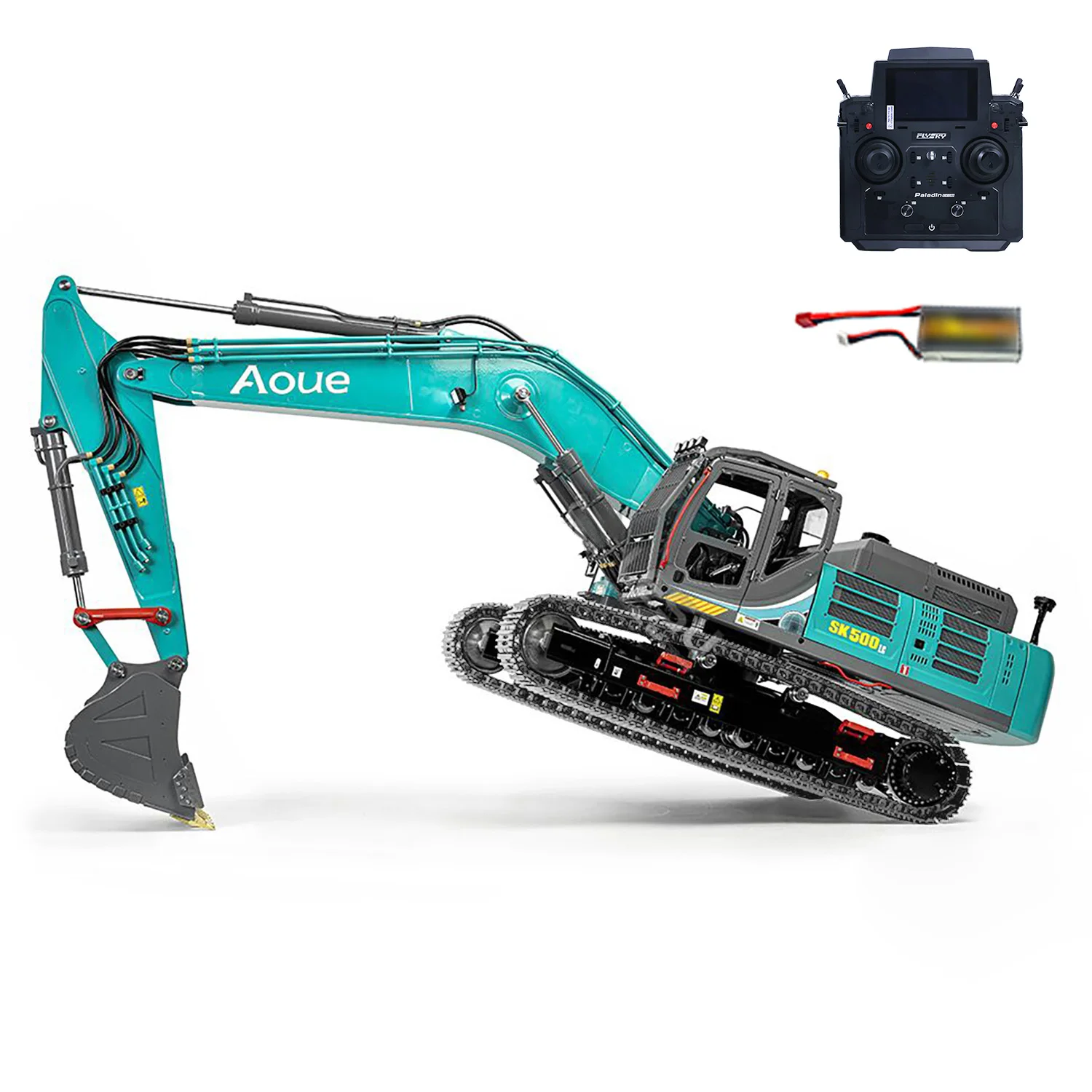 Toy 1/14 LESU AOUE-SK500 RC Hydraulic Metal Excavator Ready to Go Digger Remoted Construction Trucks PL18EVLite Light System