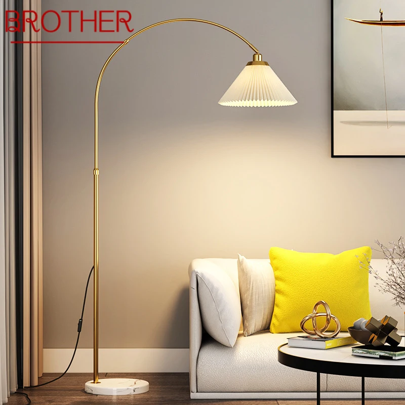 BROTHER Nordic Fishing Floor Lamp ModernFamily Living Room Bedroom Creative LED Decorative Standing Light