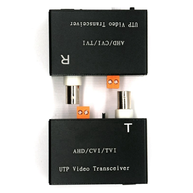 Active Video Twisted Pair Transmitter Black BNC To Network Cable Extender For CCTV Cameras UTP Long Range AHD TVI CVI CVBS 5MP