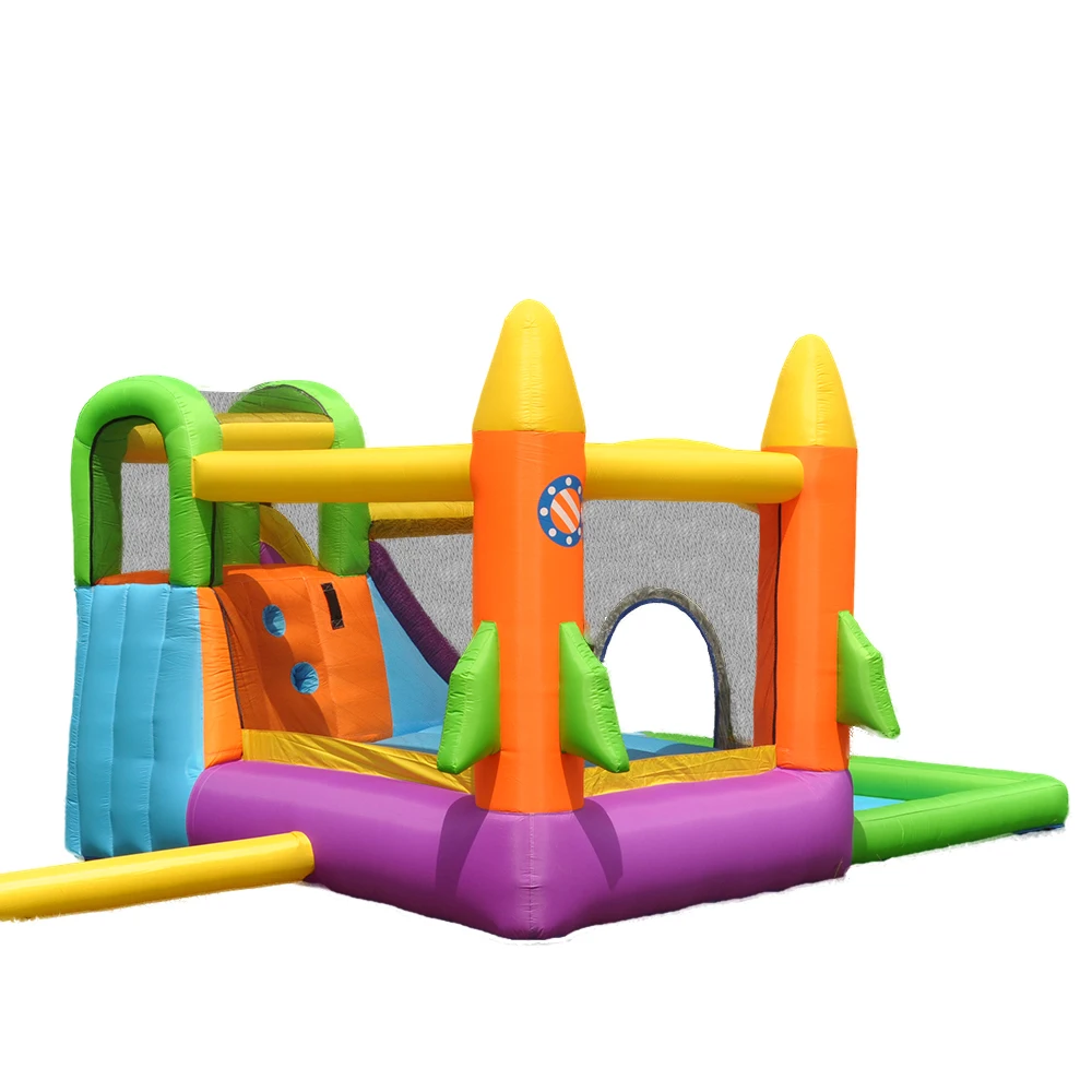 

Factory Customized Wholesale Outdoor Bounce Room Water Slide Combination Elastic Castle