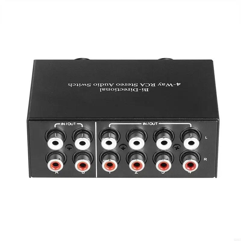 M2EC RCA التبديل الصوت ثنائي الاتجاه 4 في 2 Out/2 في 4 Out R/L STEREO SWITCHER AC004A #2