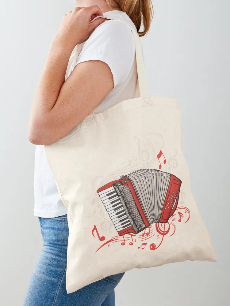 

Accordion Player Gift Men Folk Music Accordion Tote Bag hand bag shopper bags for women Women's handbag personalized tote bag