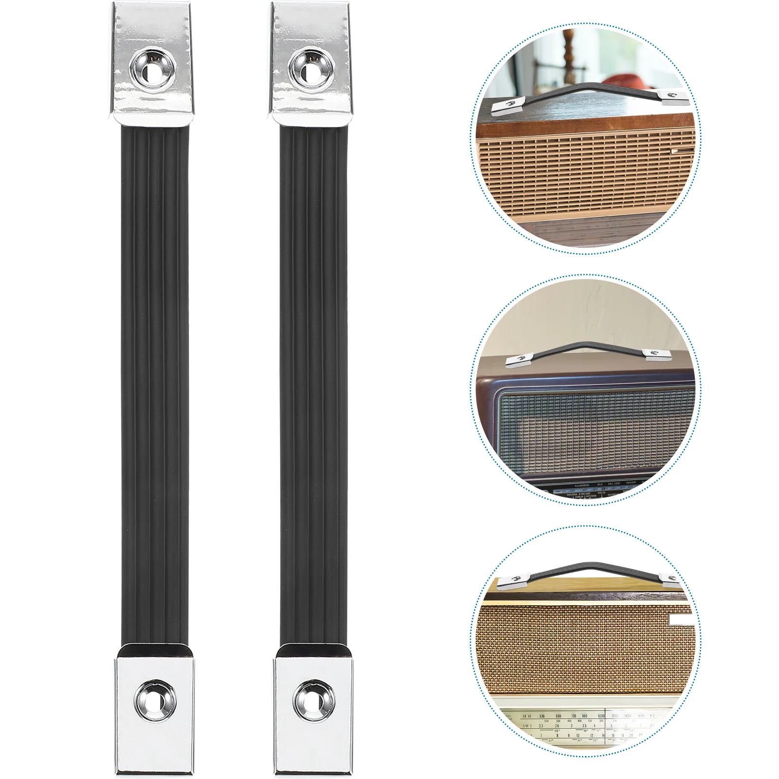 

4Pcs Speaker Handle Strap Sturdy Alloy Rubber Material Visually Appealing Appearance for Outdoor and Indoor Use