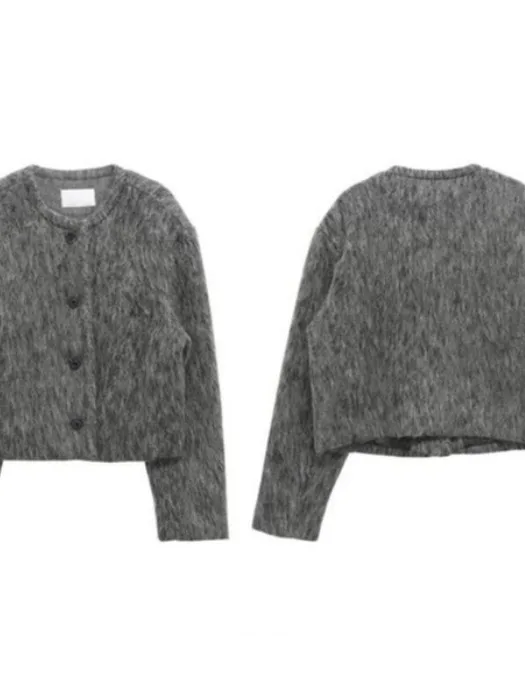 

Chic round Ne ort Plu Jaet Women's Early Autumn New Sle 2025 Ele Lady's Small Fraance Sle Open Cardigan Top