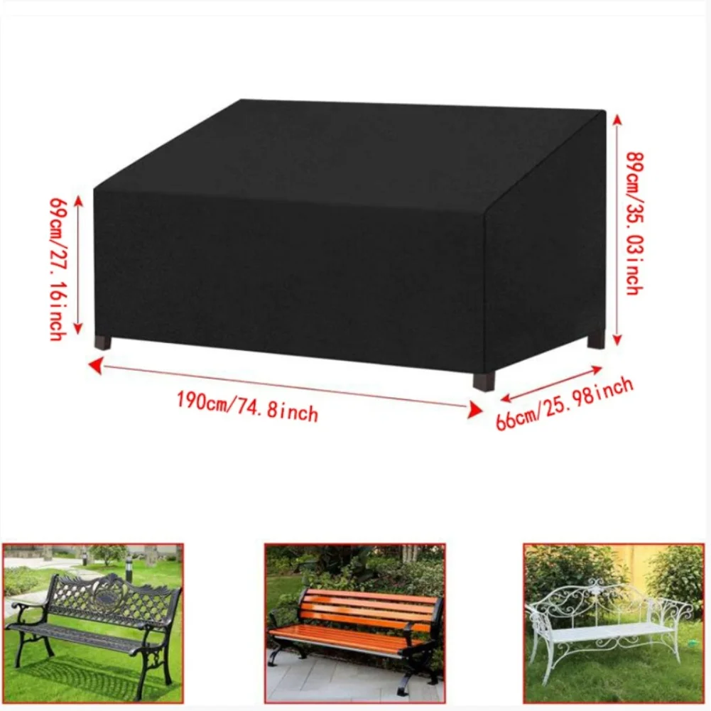 

Устойчивый к атмосферным воздействиям чехол для садовой скамейки для дивана, кресла с откидной спинкой и стола, водонепроницаемый с регулируемым шнурком