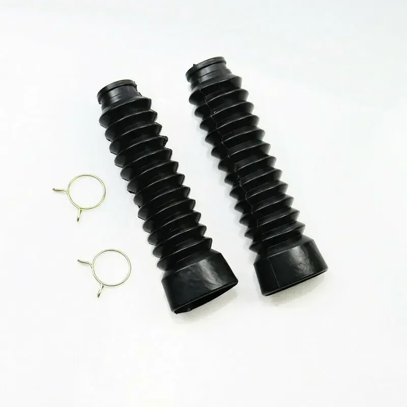 Front Fork Boots Rubber Black Dust Cover for Off-road Dirt Bike Suzuki GN125 GN Cruiser