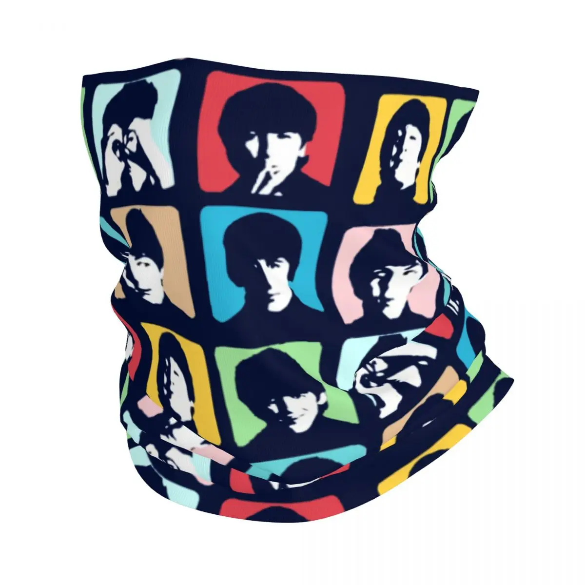Custom Heavy Metal Rock The Beatle Bandana Neck Gaiter for Ski Camping Men Women Wrap Scarf Balaclava Warmer Face Scarf Cover