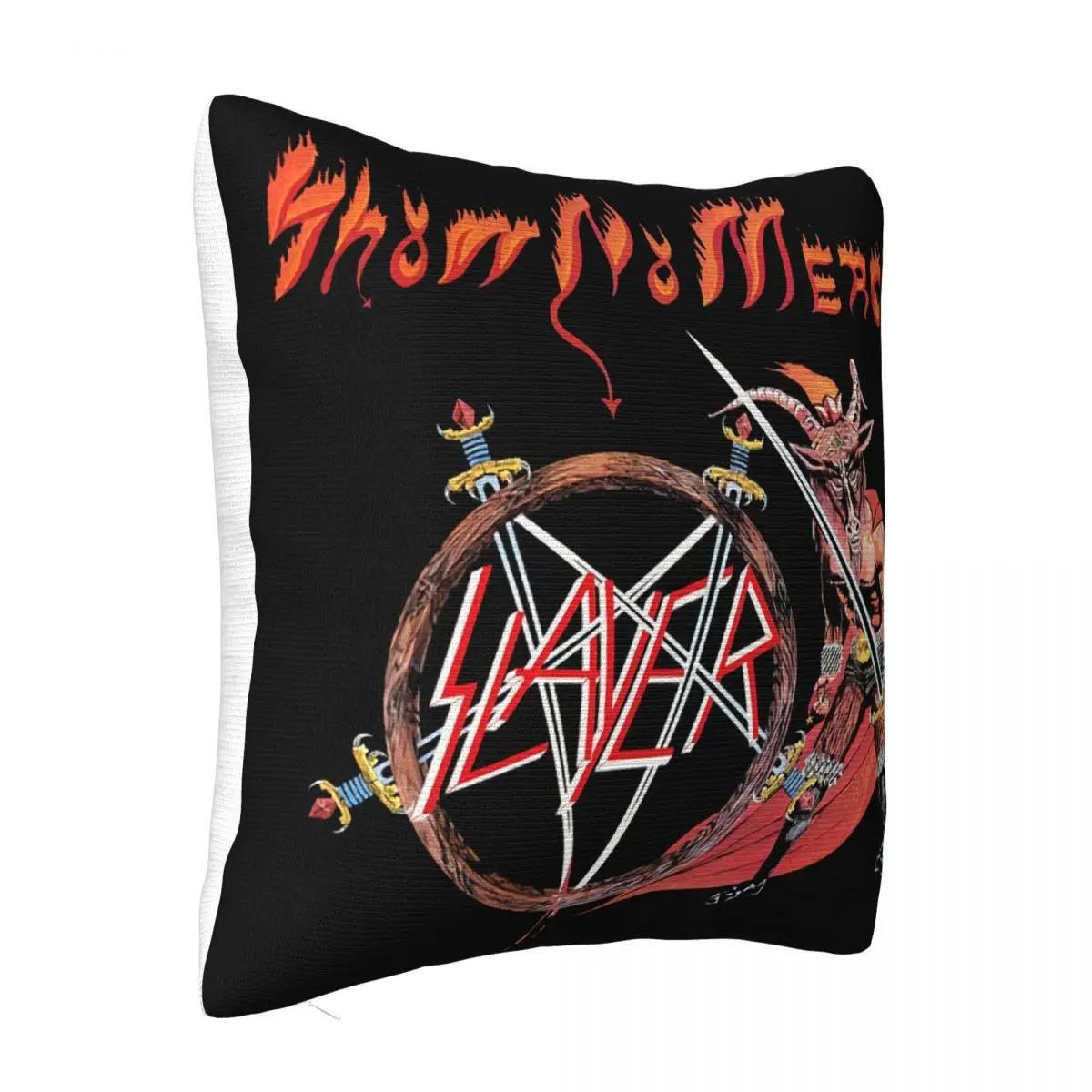 Slayer No Mercy New Authentic S 2Xl For Unisex Black Trend Colour Stylish Brand New Female Pillow Case