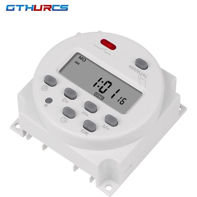 220V 110V 24V 12V CN101A Digital LCD Power Timer Programmable Time Switch Relay 16A CN101 Timer Switch