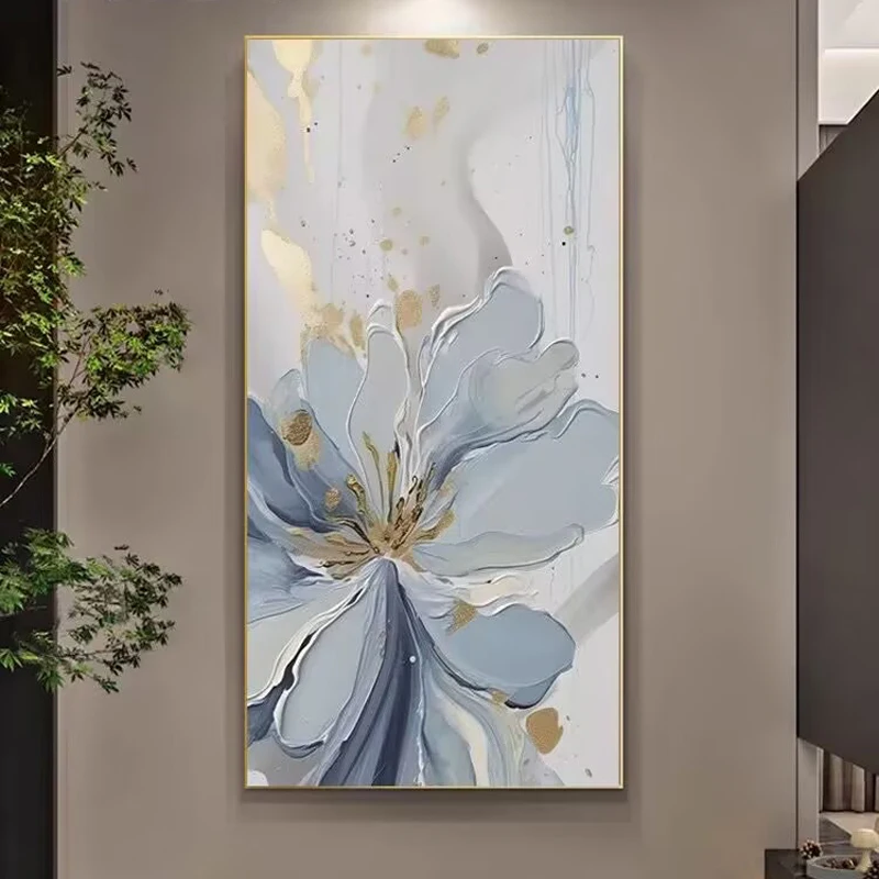 Beautiful Big Sizes Flowers Wall Art Poster Hand Painted Oil Painting On Canvas Haning Picture Mural For Living Room Bedroom