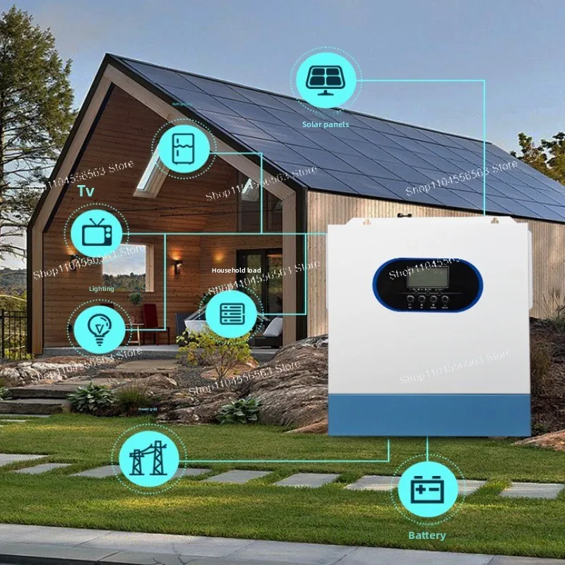 5KW 220V Off-Grid Solar Power System – All-in-One Inverter Controller Kit for Home Air Conditioner & Water Pump